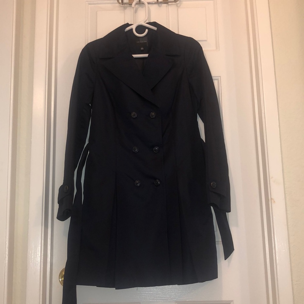 Dark Blue Long Blazer with belt